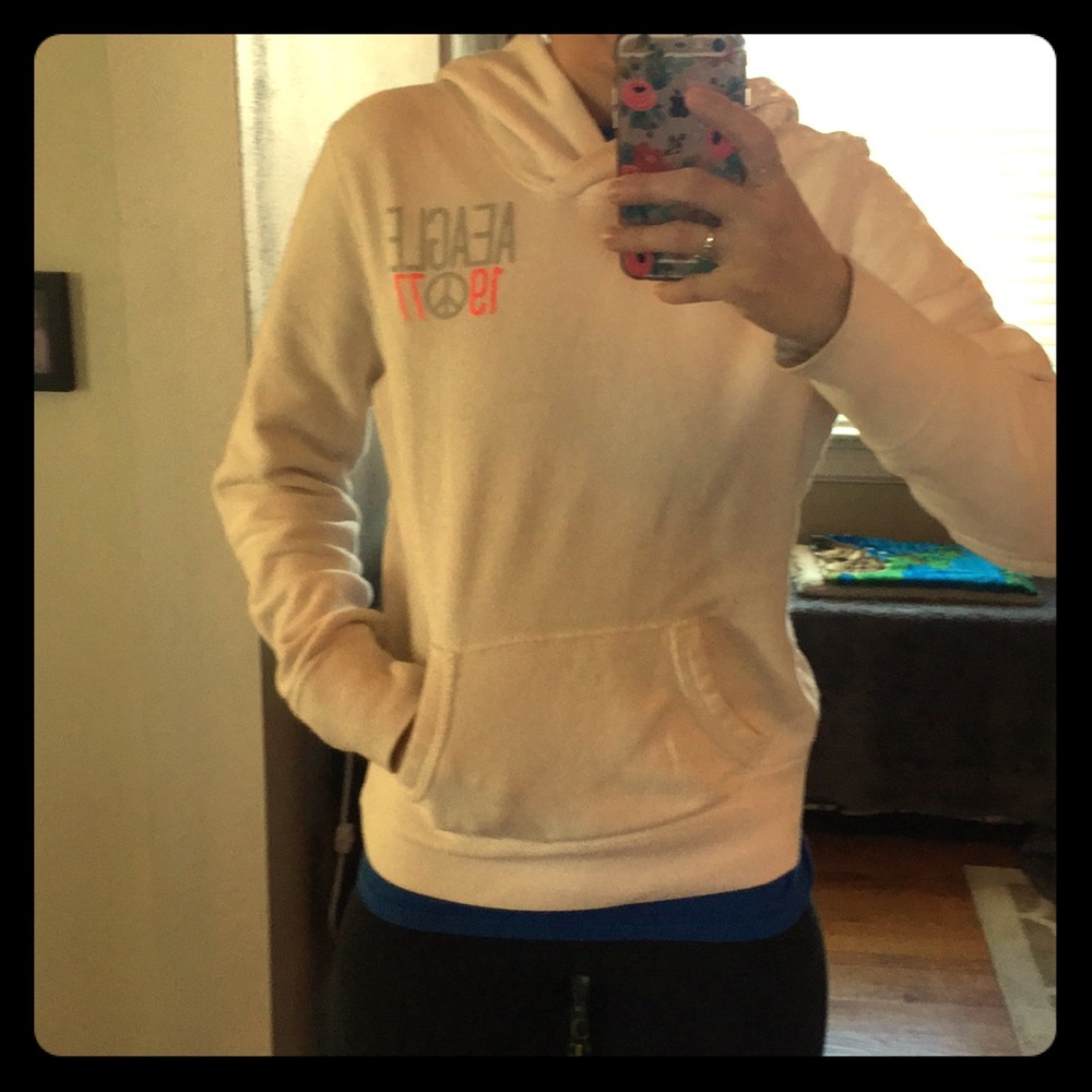 Cream colored American Eagle hoodie